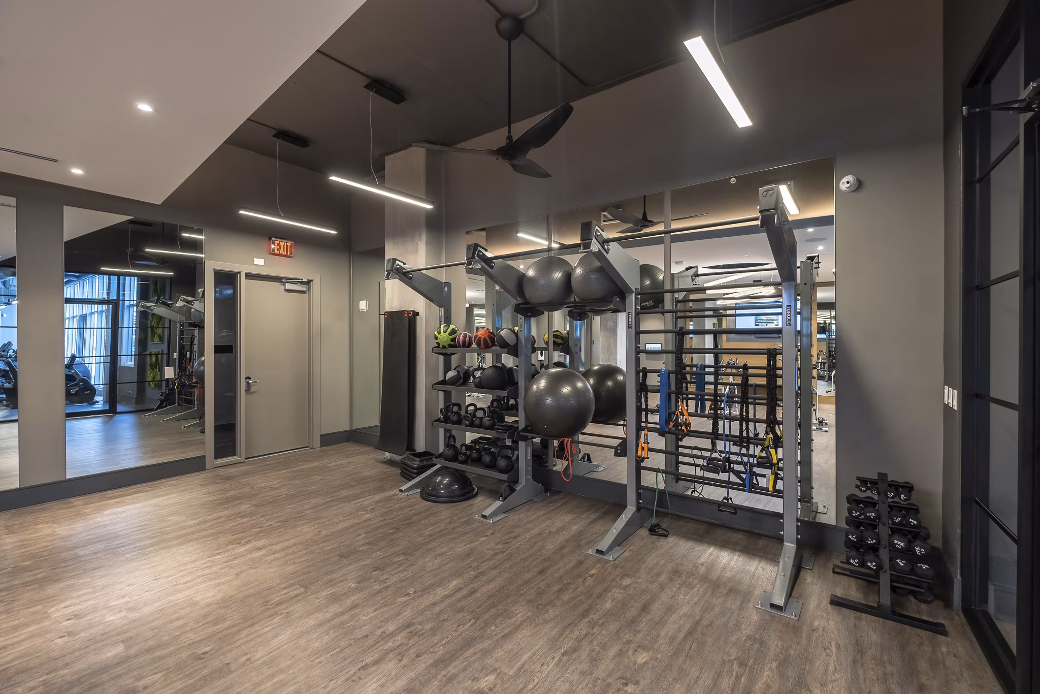 Fitness center with state-of-the-art equipment at NOVO Las Olas Apartments, encouraging an active lifestyle for residents