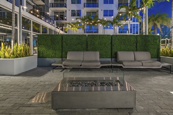 fire pit at NOVO Las Olas Apartments