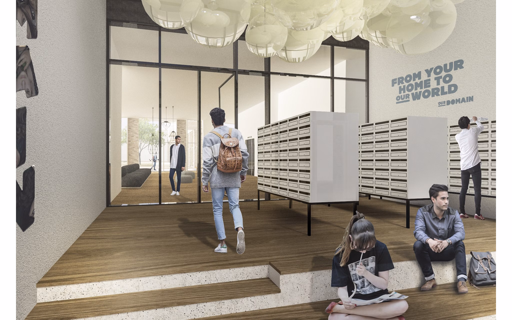mail room at OurDomain Amsterdam South East Apartments