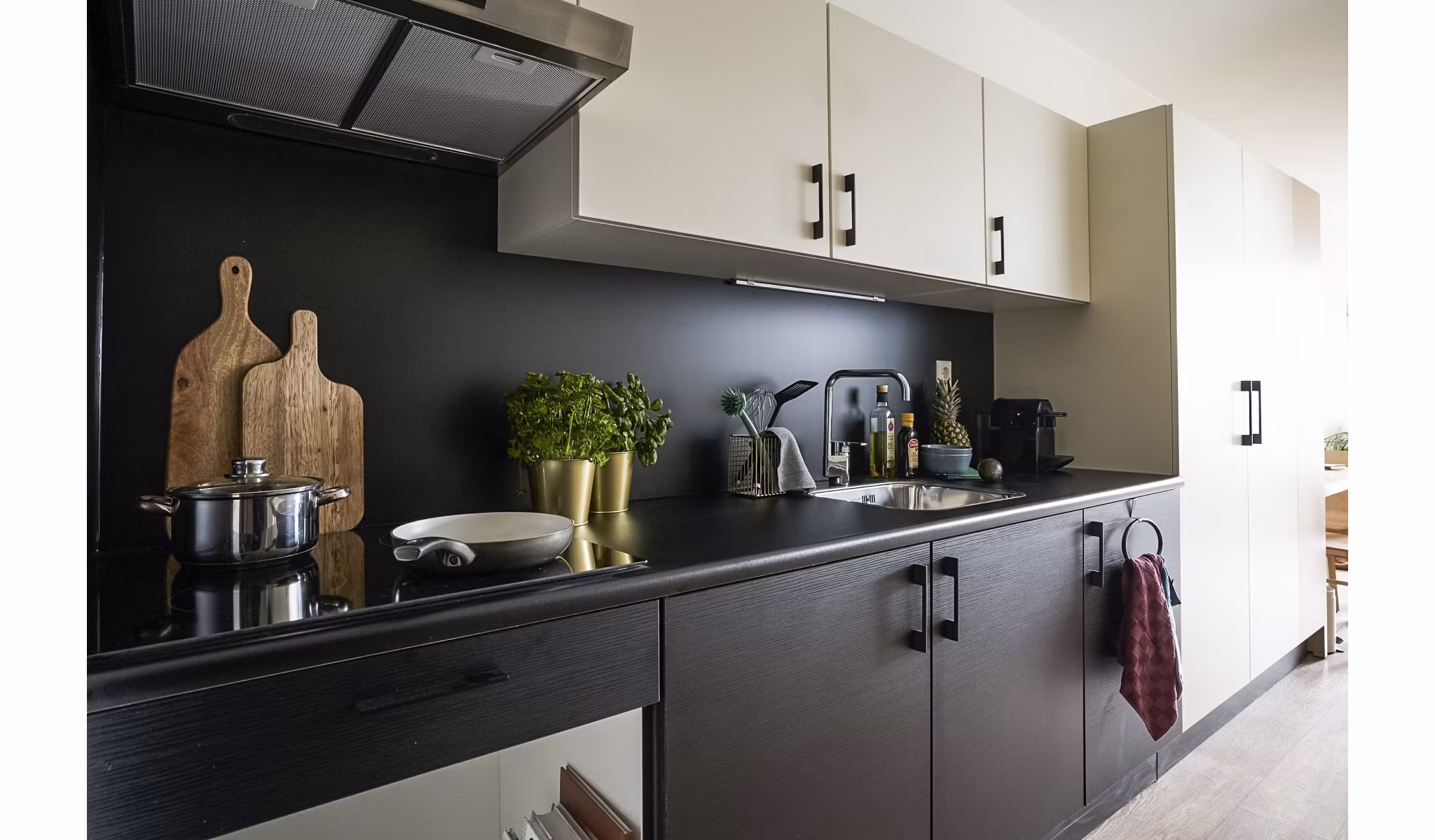 kitchen at OurDomain Amsterdam South East Apartments