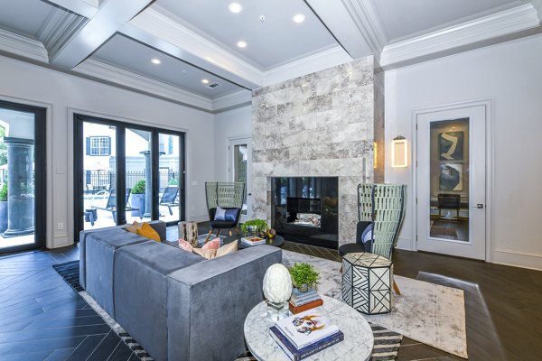 Clubhouse featuring modern lounge seating in Avana Cheshire Bridge apartments