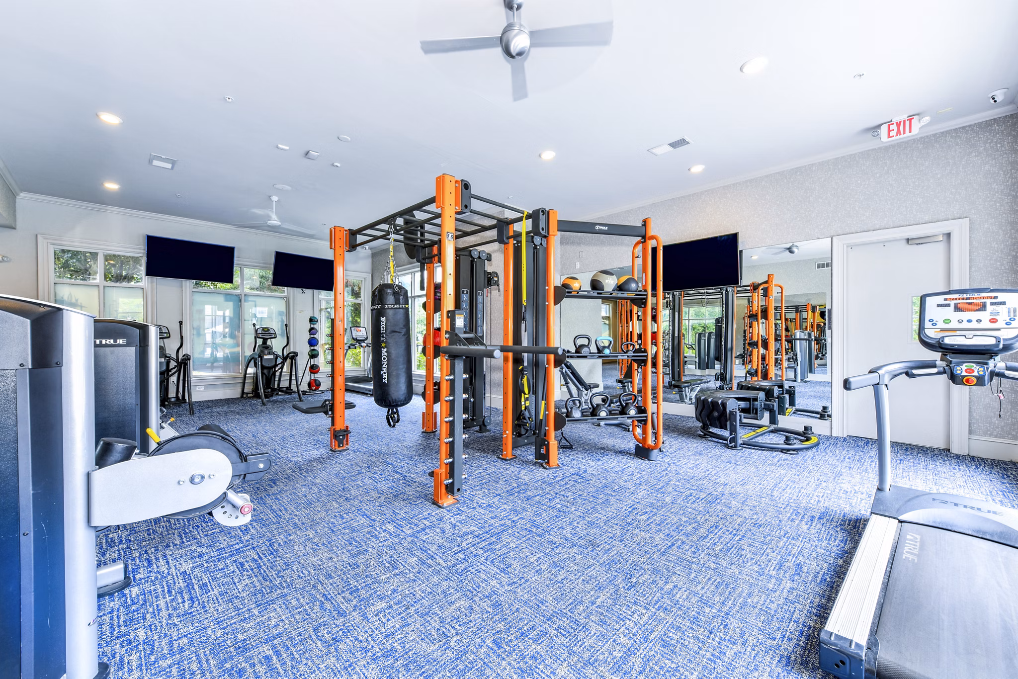State-of-the-art fitness center with modern equipment at Avana Cheshire Bridge Apartments