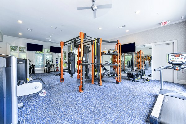 State-of-the-art fitness center with modern equipment at Avana Cheshire Bridge Apartments