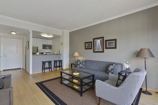 living room at Nob Hill Tower Apartments