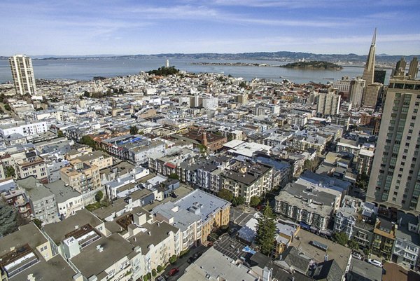 Nob Hill Tower Apartments: Stunning city views from a luxury high-rise balcony in urban San Francisco