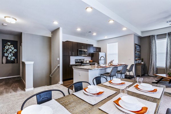 dining room at The Landing at Tiffany Springs Apartments