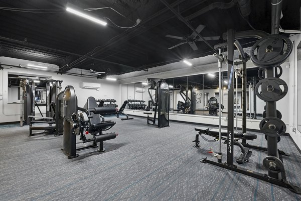 fitness center at The 6Hundred Apartments