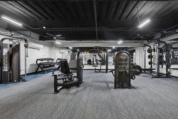 fitness center at The 6Hundred Apartments