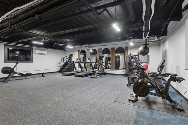 fitness center at The 6Hundred Apartments