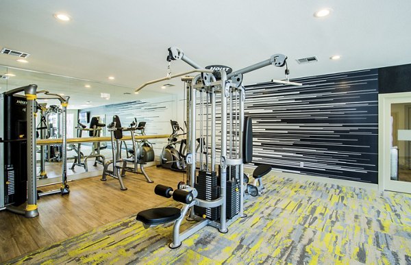 fitness center at Villas at 6300 Apartments