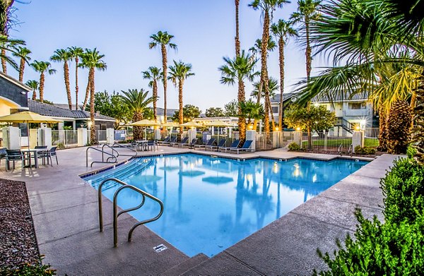 Resort-style outdoor pool at Villas at 6300 Apartments