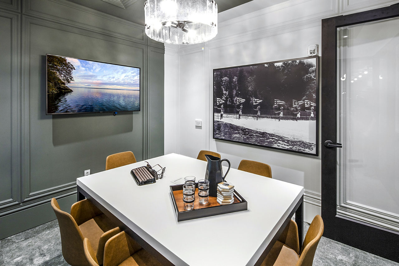 Work space at Mercato Grove Apartments