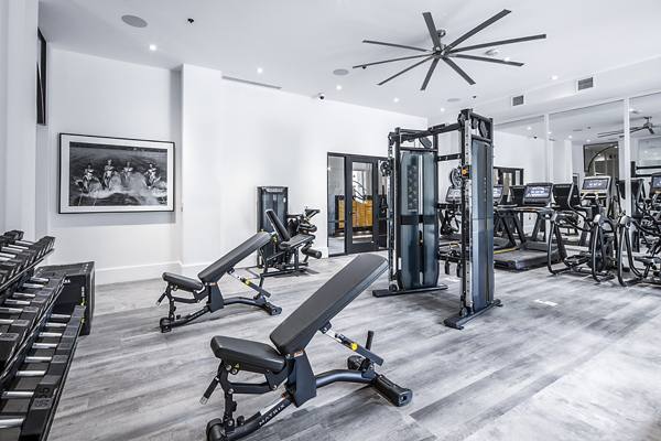 fitness center at Mercato Grove Apartments
