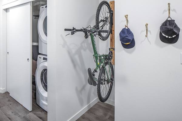 laundry room and bike storage at Mercato Grove Apartments