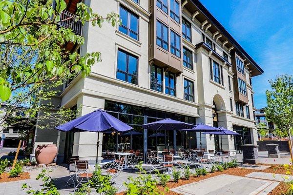 Vibrant neighborhood at Mercato Grove Apartments offers urban lifestyle and convenience