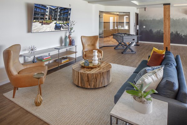 Elegant clubhouse with modern decor at Aria Apartments