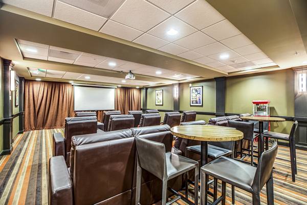 clubhouse theater at Everleigh Central Park Apartments