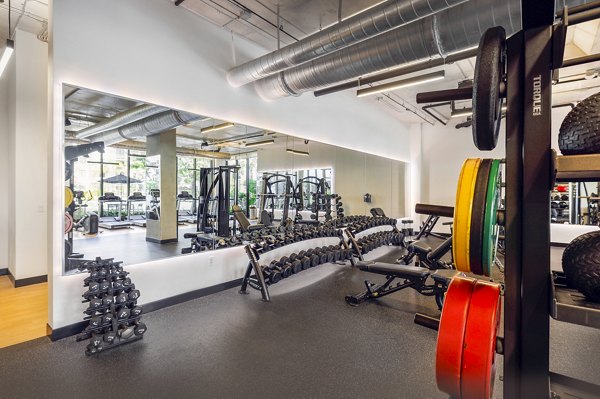 State-of-the-art fitness center at Biscayne 112 Apartments with modern equipment for an active lifestyle