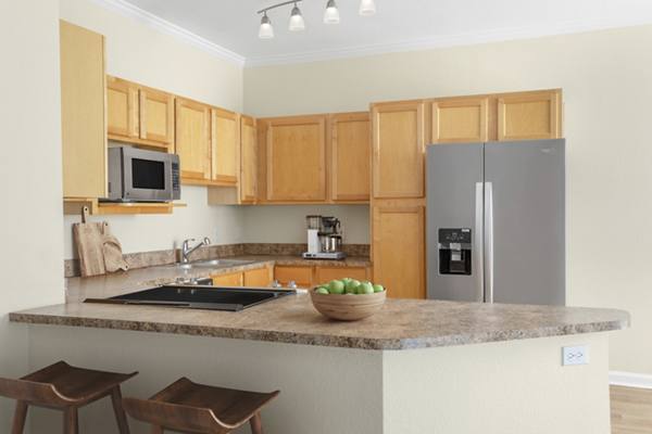 kitchen at Briargate on Main Apartments