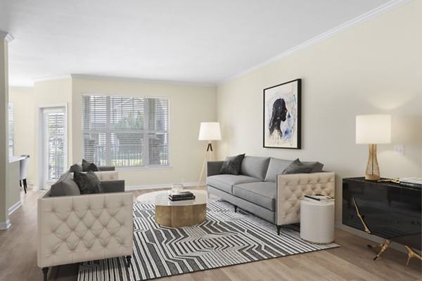 living room at Briargate on Main Apartments