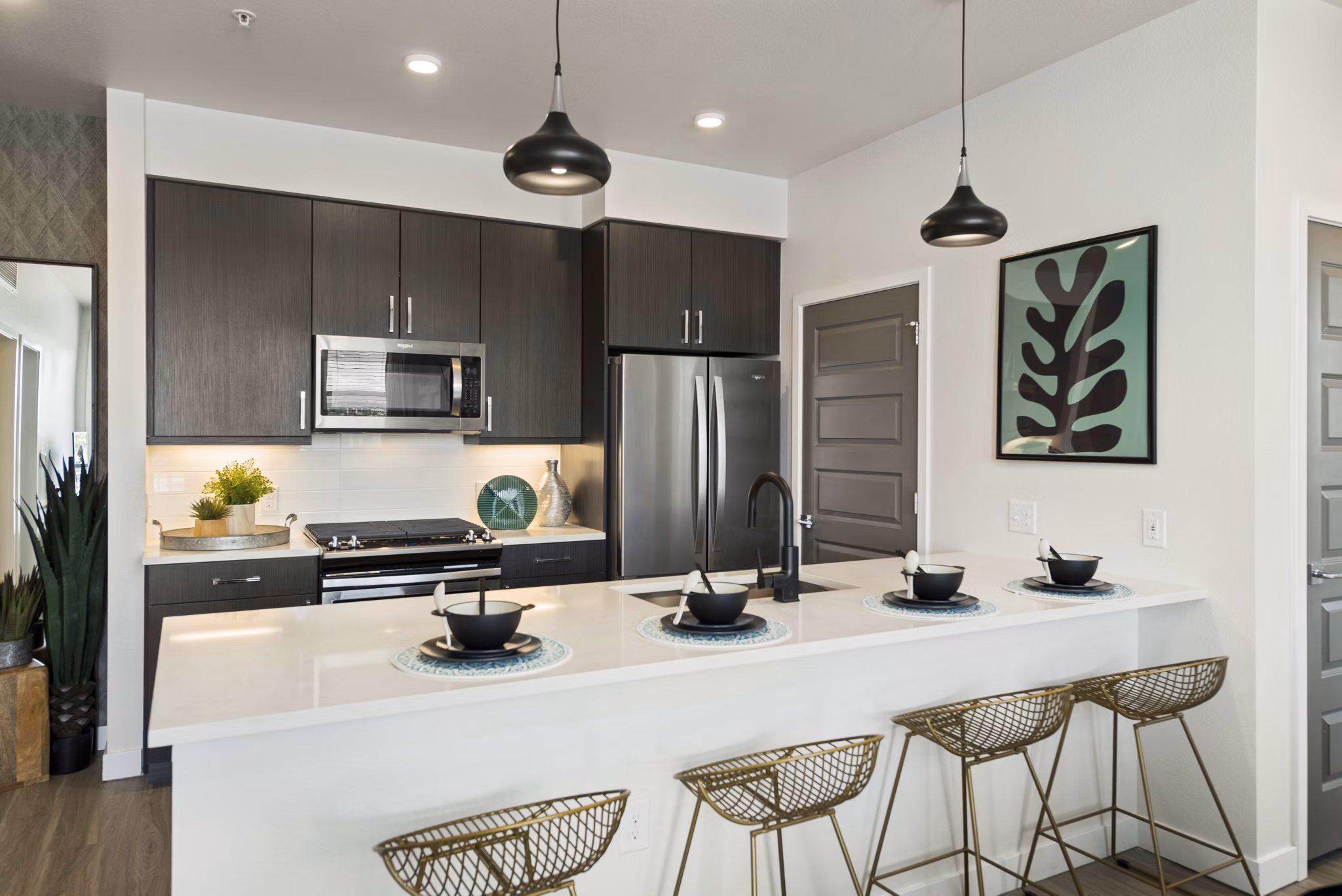 kitchen at Canvas on Blake Apartments 