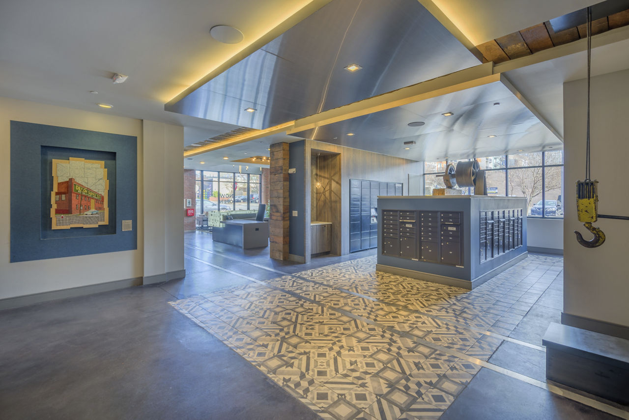 Lobby at The Dillon Downtown Apartments