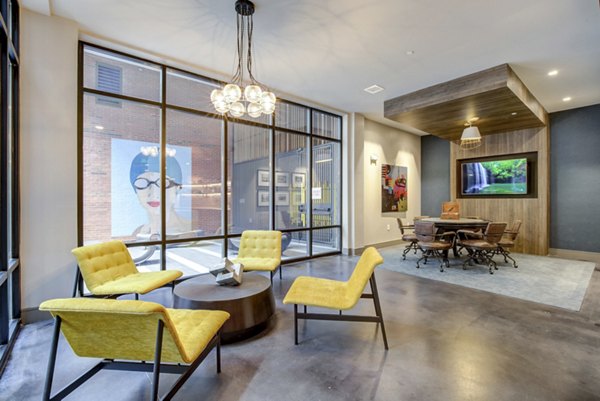 Efficient mail room with parcel lockers at The Dillon Apartments, enhancing convenience for residents of luxury Greystar community