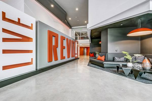 clubhouse/lobby at Revo Apartments