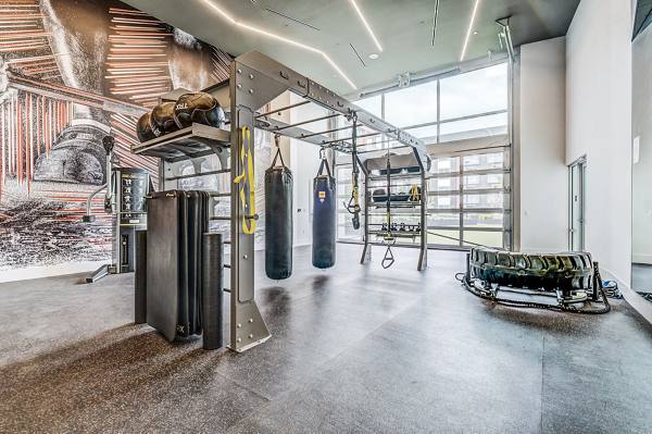 fitness center at Revo Apartments