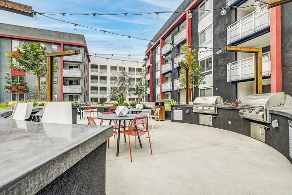 grill area at Revo Apartments