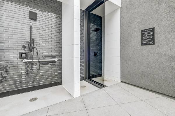 pool area shower at Revo Apartments