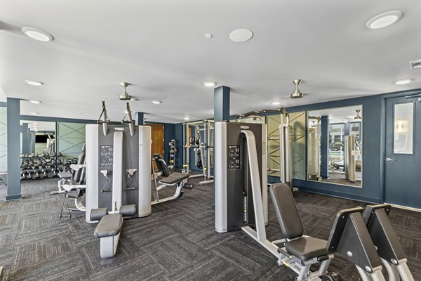 fitness center at ArtHaus 2828 Apartments 