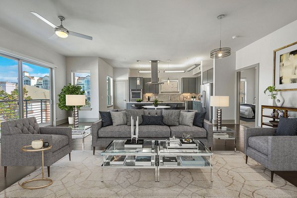 living room at ArtHaus 2828 Apartments 
