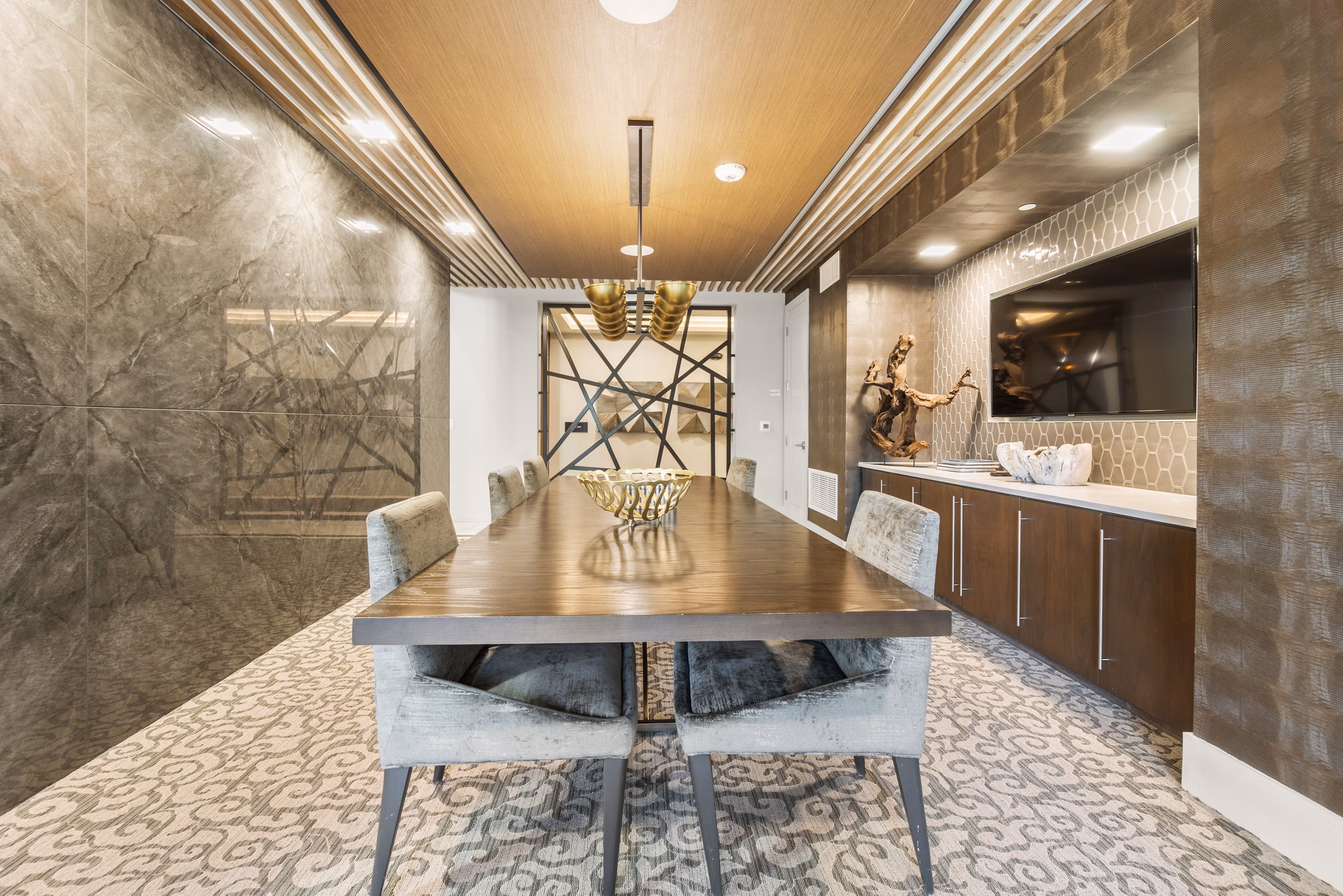 Modern clubhouse with stylish interior design at Maxwell on 66th Apartments