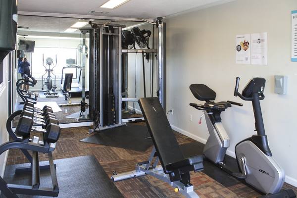 fitness center at 3 Corners East Apartments