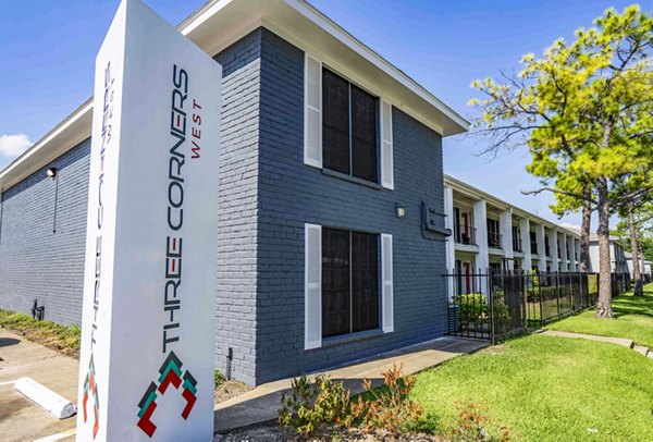 3 Corners West: Contemporary facade of luxury apartments in vibrant neighborhood