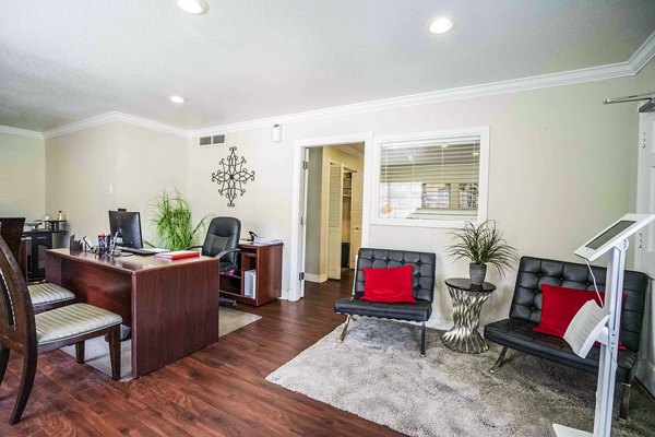 Leasing office with modern design at 3 Corners West Apartments