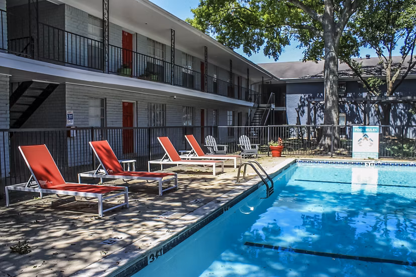 Inviting outdoor pool at 3 Corners West Apartments, ideal for relaxation and recreation