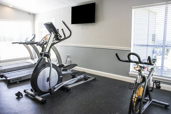 Fitness center featuring modern equipment at Hammerly Oaks Apartments in Houston, ideal for luxury apartment lifestyle seekers