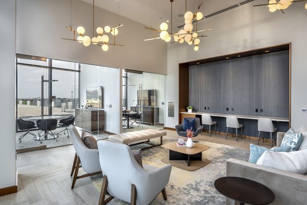 Stylish clubhouse featuring modern lounge seating at Eastline Residences, luxury apartments in a vibrant community