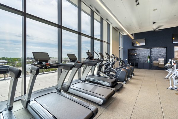 Fitness center with state-of-the-art equipment at Eastline Residences Apartments