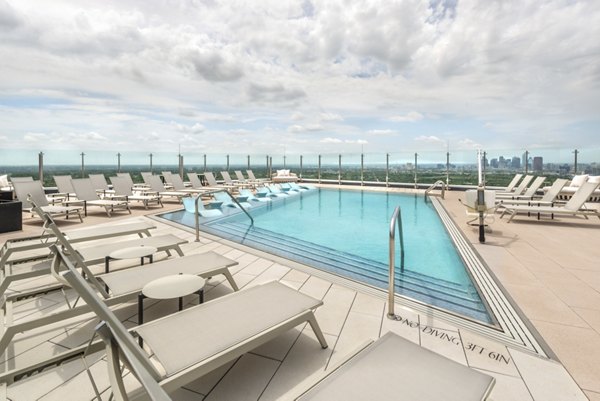 Infinity pool at Eastline Residences Apartments offering relaxing leisure area for luxury living