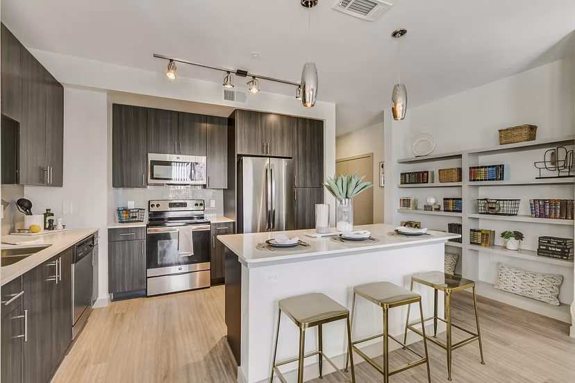 kitchen at Scenic at River East Apartments