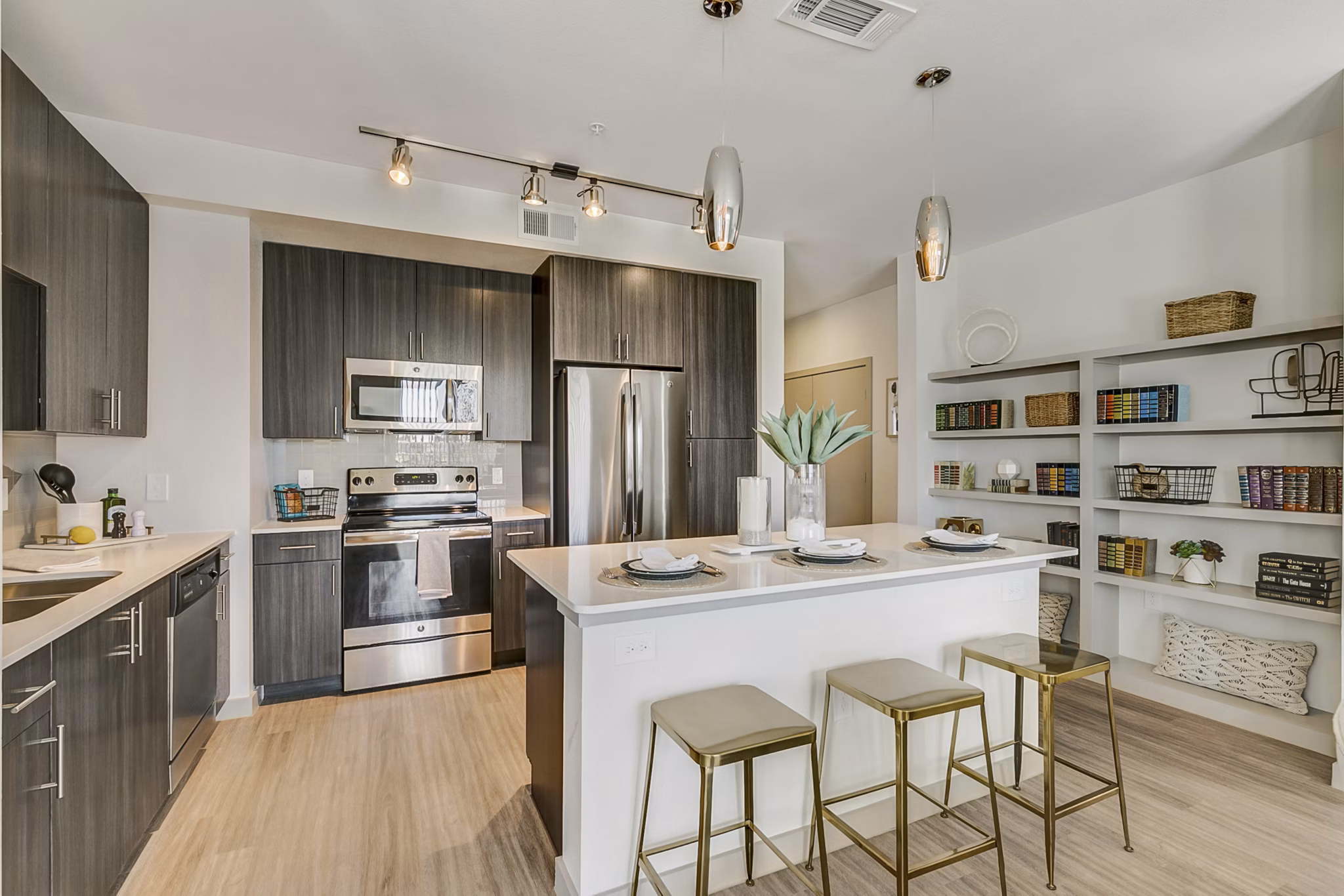 kitchen at Scenic at River East Apartments