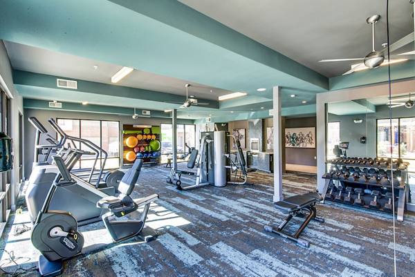 fitness center at Scenic at River East Apartments