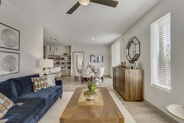 living room at Scenic at River East Apartments