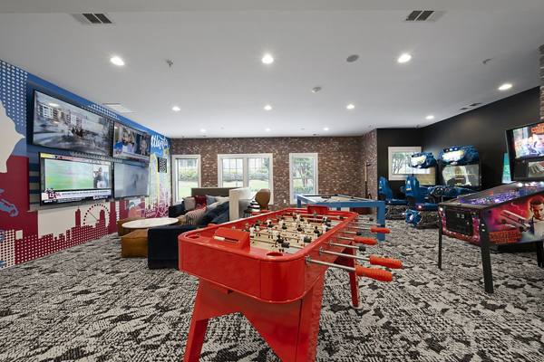 game room at Belmont Place Apartments