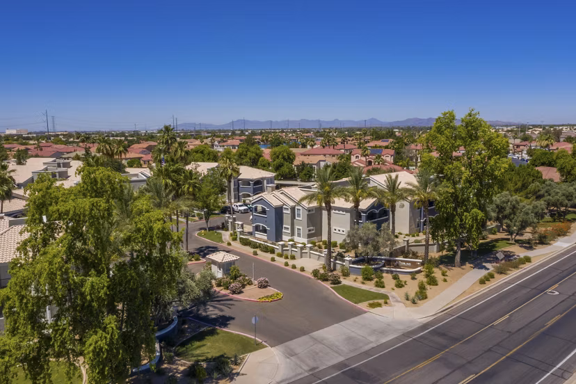 Panoramic city view from The Sterling Apartments