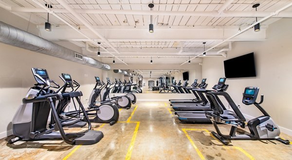 fitness center at Judson Mill Lofts Apartments