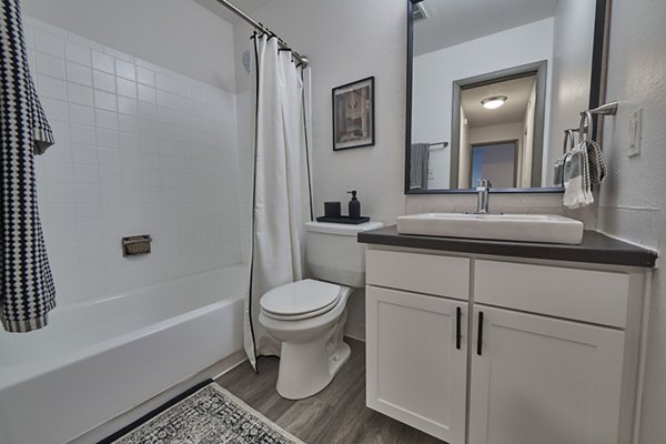 bathroom at Novi at Lowry Apartments